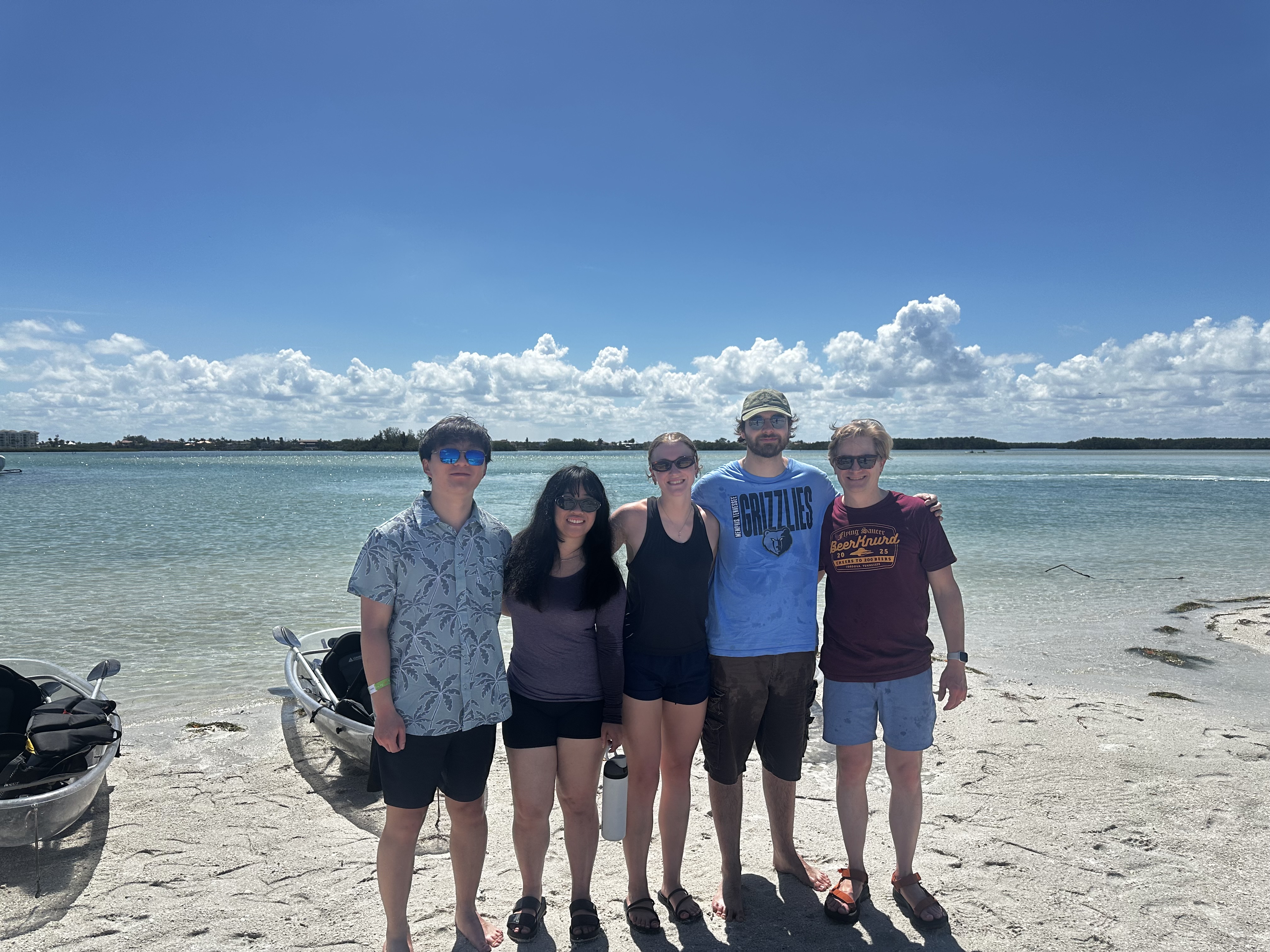 Haberman Lab members together after kayaking during VSS 2026