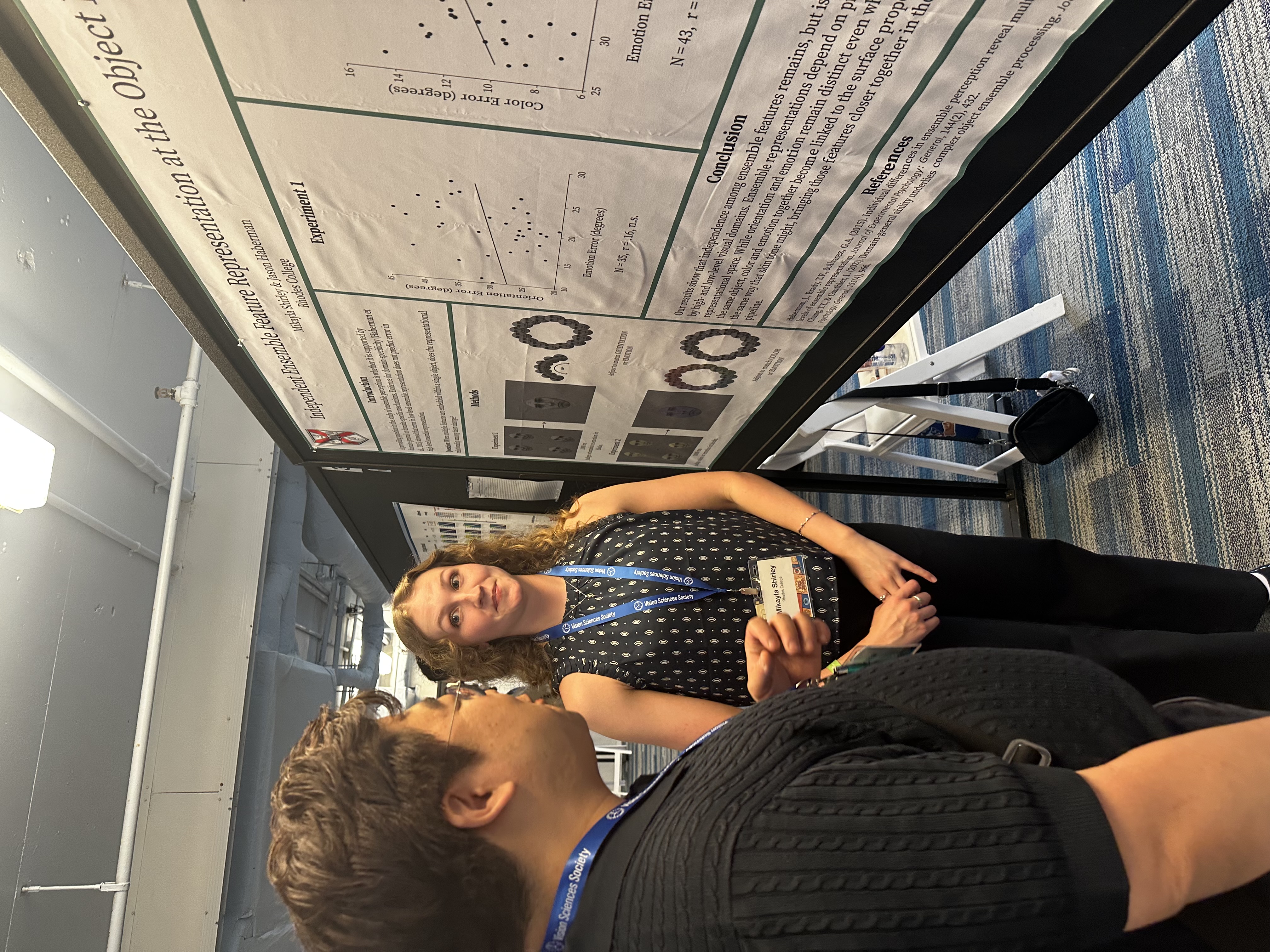 Mikayla Shirley presenting individual differences research at VSS 2026